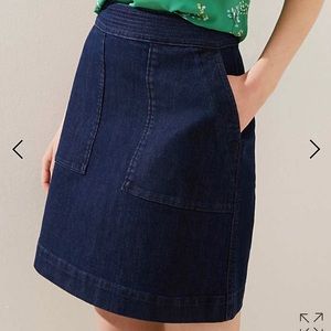 Loft Denim Pocket Shift Skirt size 10